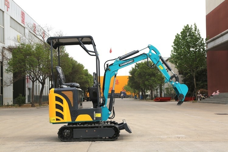 Telescopic Track Frame Rubber Track Mini Excavator 1700kg Yellow Color Small Digger
