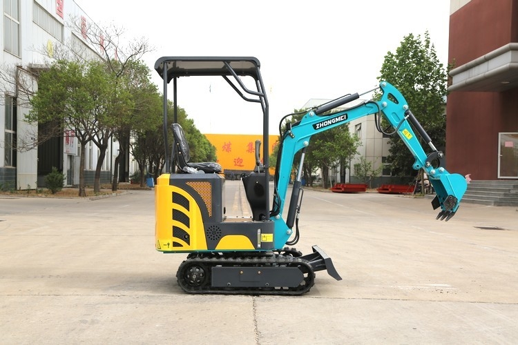 Telescopic Track Frame Rubber Track Mini Excavator 1700kg Yellow Color Small Digger