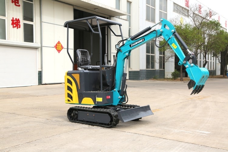 Telescopic Track Frame Rubber Track Mini Excavator 1700kg Yellow Color Small Digger